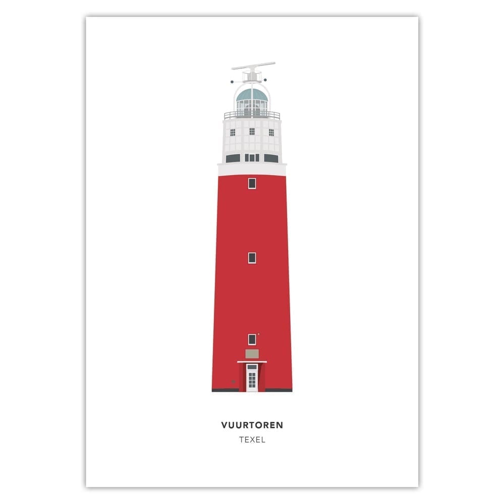Poster Vuurtoren Texel A4 — product photo